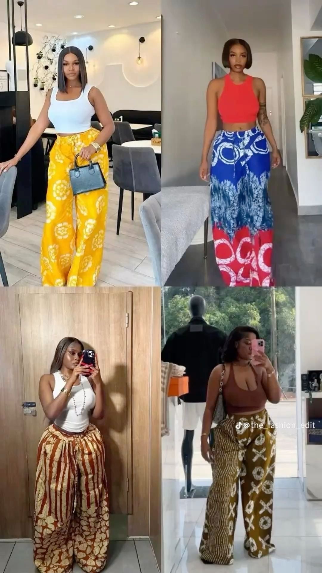 Pantalon africain( couleur unique et aléatoire )
